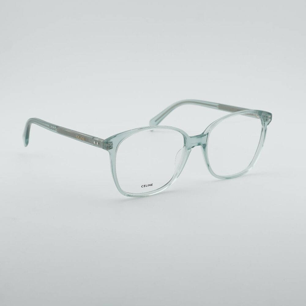 Celine CL50115I 093 Eyeglasses Shiny Light Green 55mm Square Frame
